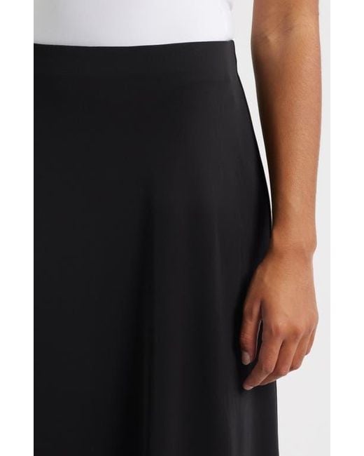 NIC+ZOE Black Crepe Midi Slip Skirt