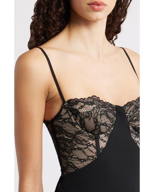 Black Halo Black Coressa Underwire Lace Inset Gown