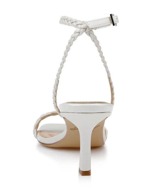 Badgley Mischka White Nyx Ankle Strap Sandal