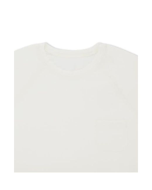 Fortela White Vermont Jersey T-Shirt With Chest Pocket for men