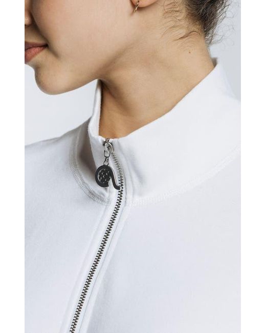 AVI White Pickleball Warmup Pullover