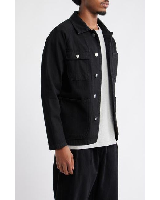 Service Works Black Organic Cotton Denim Jacket for men