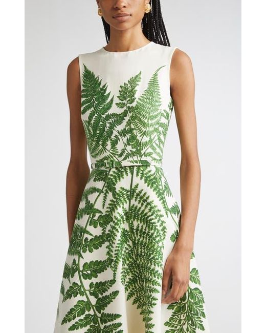green emerald velvet dress Linen Decima Dress FERN main image 1