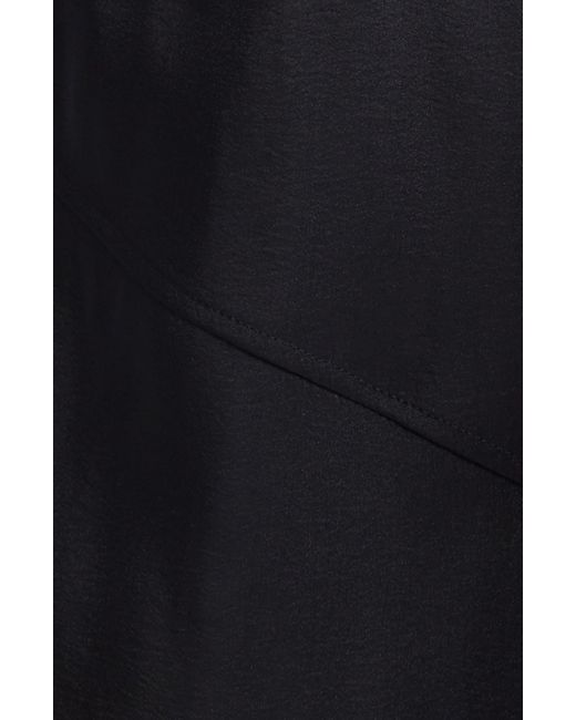 Proenza Schouler Black Olympia Long Sleeve Washed Habotai Shirtdress