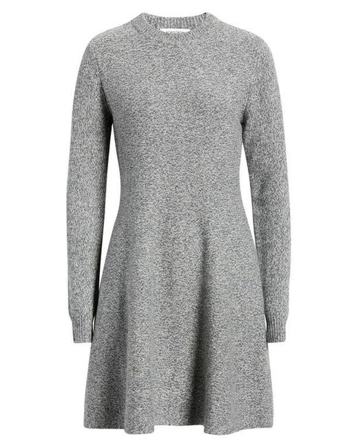 Nordstrom Marled Long Sleeve Wool & Cashmere Fit & Flare Minidress in Gray  | Lyst