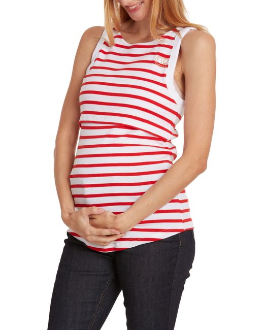 Cache Coeur Red Carnac Maternity/nursing Tank Top