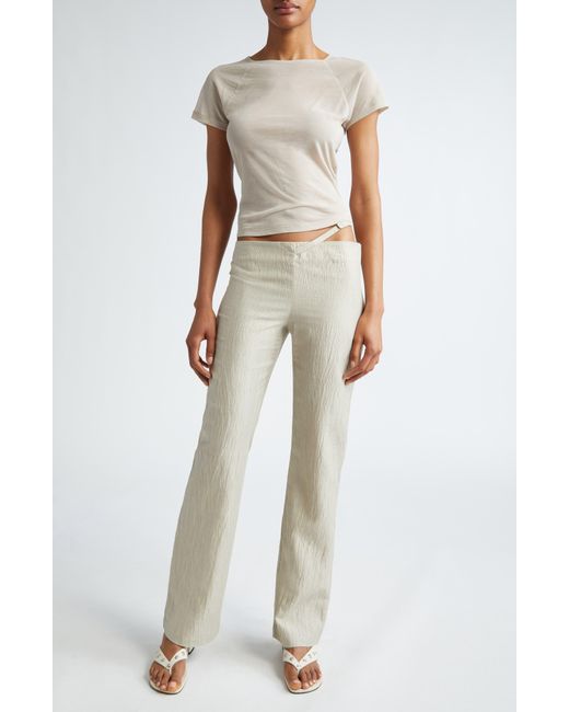 Paloma Wool Natural Nicos Linen Blend Trousers