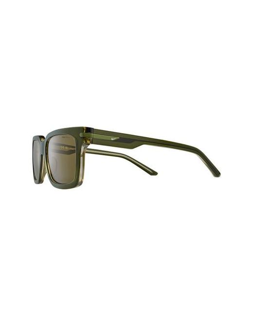 Nike Brown Crescent I 54Mm Rectangular Sunglasses for men
