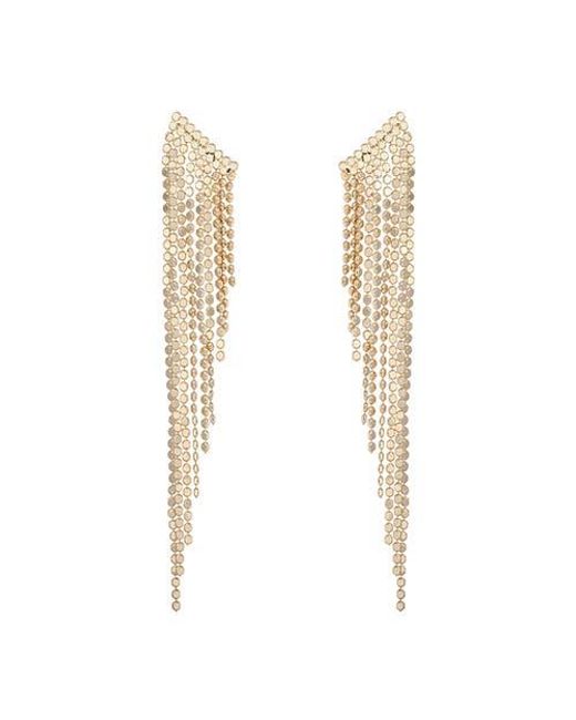 Jessica Simpson Metallic Rhinestone Fringe Drop Earrings