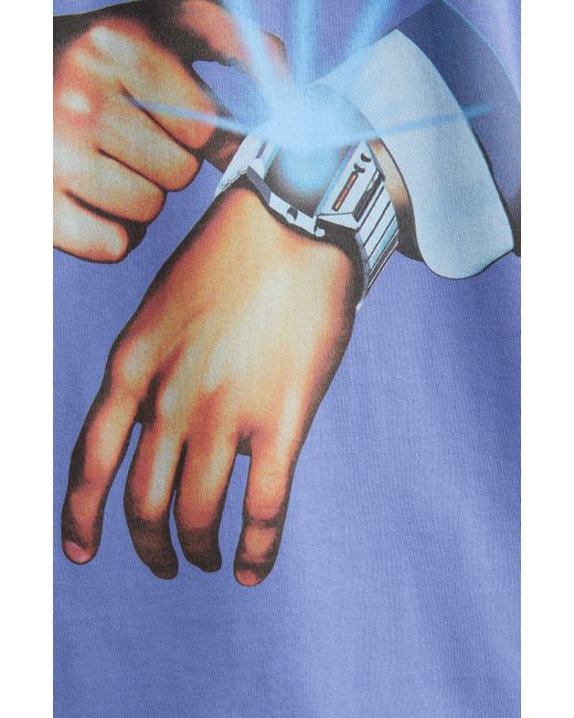 BBCICECREAM Blue Holly Trompe L'oeil Graphic T-shirt for men