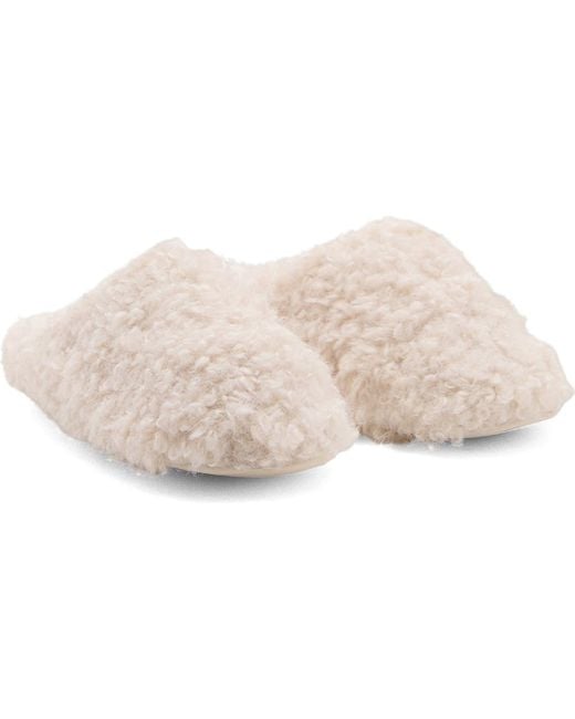Mango Natural Faux Shearling Slipper