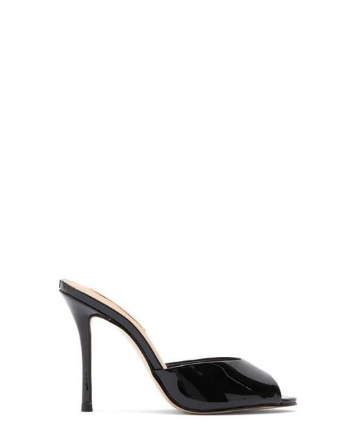 Steve Madden Black Priya Peep Toe Mule