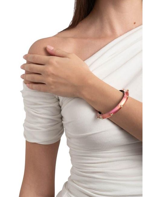 Alexis Red Crystal Studded Lucite Bangle