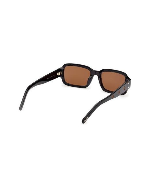 MCM Brown 54Mm Rectangular Sunglasses