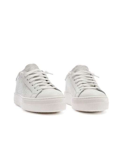P448 White Thea Platform Sneaker