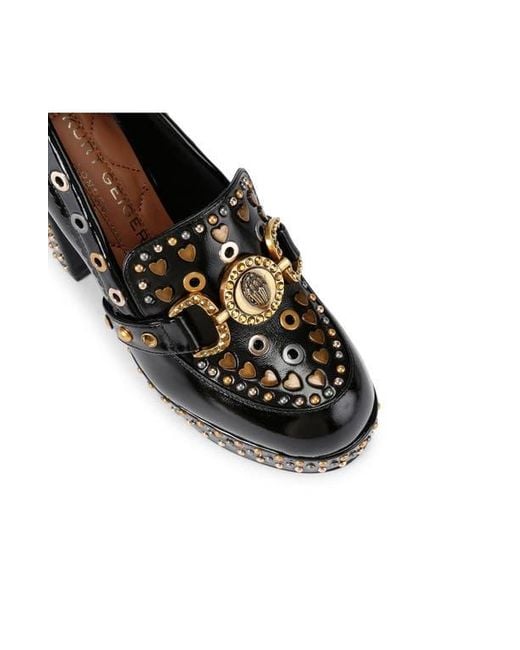 Kurt Geiger Black Mansion Platform Loafer Pump
