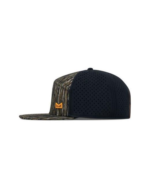 Melin Black X Realtree Trenches Icon Hydro Performance Snapback Hat for men