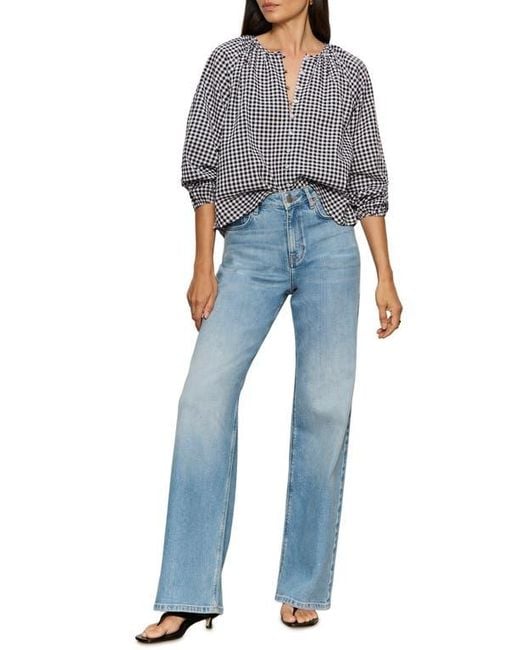 Sanctuary Blue Perfect Gingham Button-Up Top