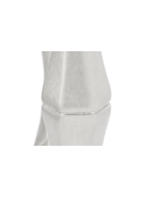 AllSaints White Medium Angular Hoop Earrings