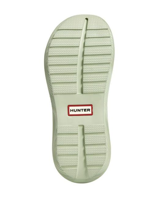 Hunter Green Haddie Platform Slide Sandal