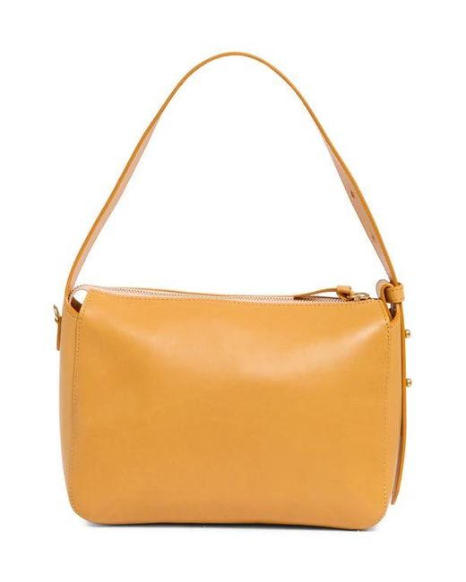 Clare V. Yellow Fleurine Leather Shoulder Bag