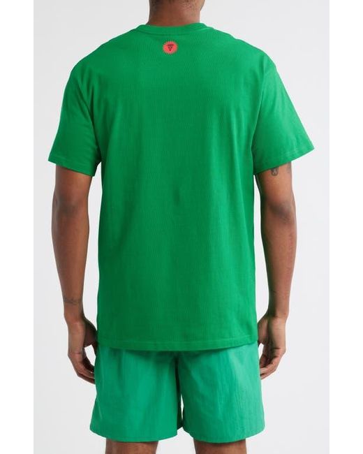 ICECREAM Green Checker Graphic T-Shirt for men