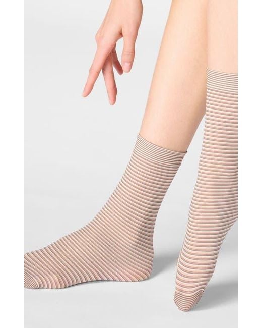 Oroblu Pink Assorted 2-Pack Sheer Crew Socks