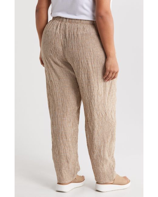 Eileen Fisher Natural Organic Linen Tapered Ankle Pants