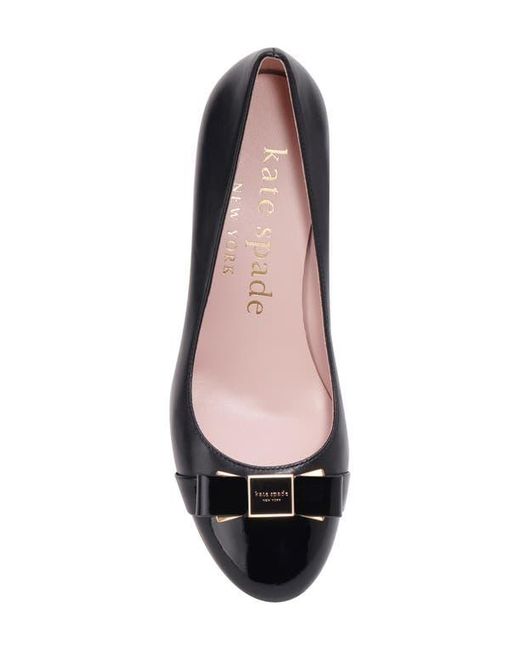 Kate Spade Black Bowdie Cap Toe Pump