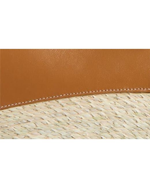 Altuzarra Brown Large Knot Straw & Leather Tote