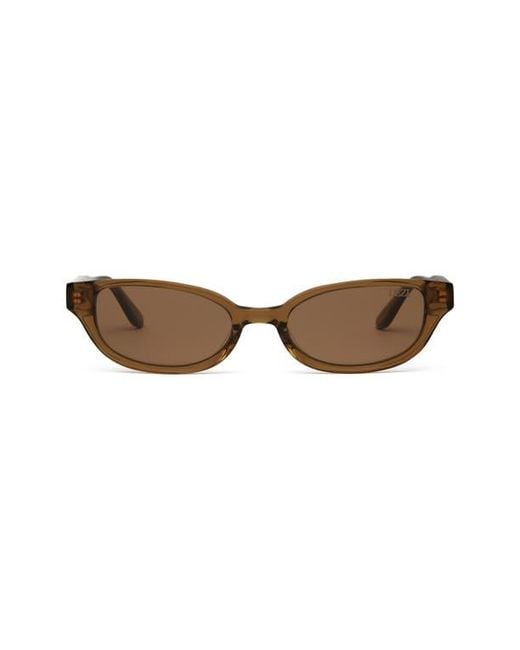 DEZI Brown Gia Rectangular Gradient Sunglasses