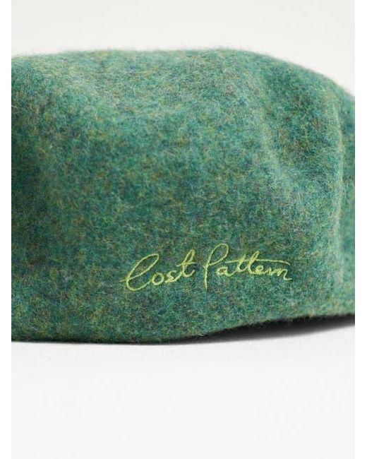 Lost Pattern Green Bon Chic Wool Beret