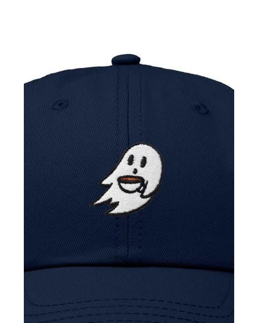 Alix Blue Coffee Ghost Embroidered Hat