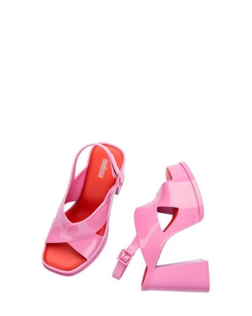 Melissa Pink Dance Slingback Platform Sandal