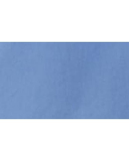 Edikted Blue Danette Crop Cotton Button-Up Shirt