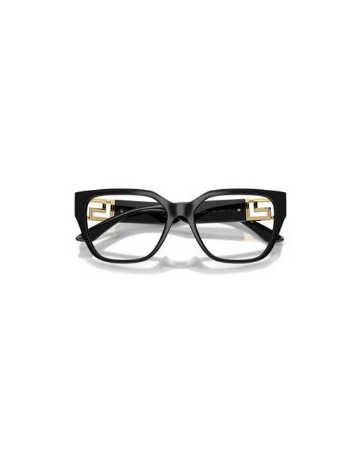 Versace Black 52Mm Square Optical Glasses