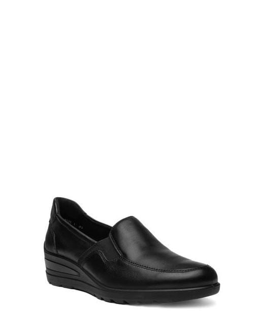 Ara Black Zen Wedge Loafer
