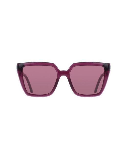 Ferragamo Purple 54Mm Modified Rectangular Sunglasses