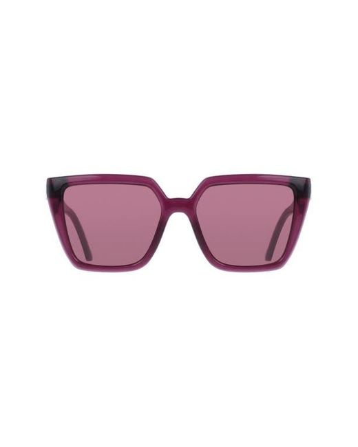 Ferragamo Purple 54Mm Modified Rectangular Sunglasses