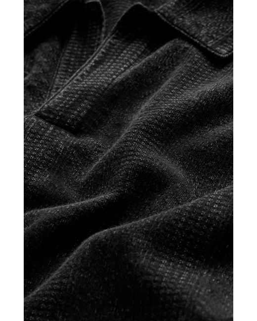 John Varvatos Black Zion Jacquard Garment Polo for men