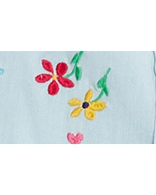 BILLY T Blue Sketchbook Embroidered Button-Up Shirt