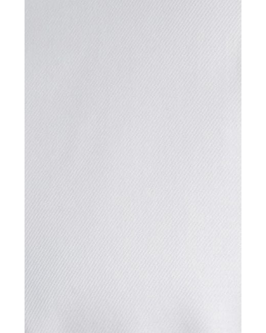 David Donahue Blue Slim Fit Stretch Cotton Dress Shirt for men