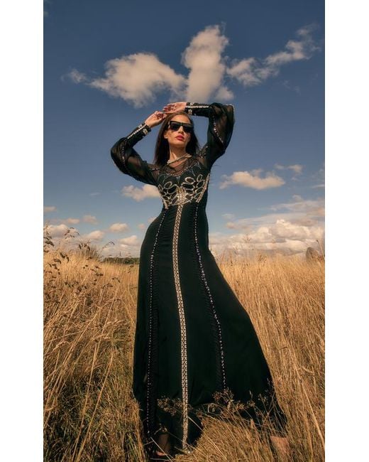 Temperley London Black Sofia Gown