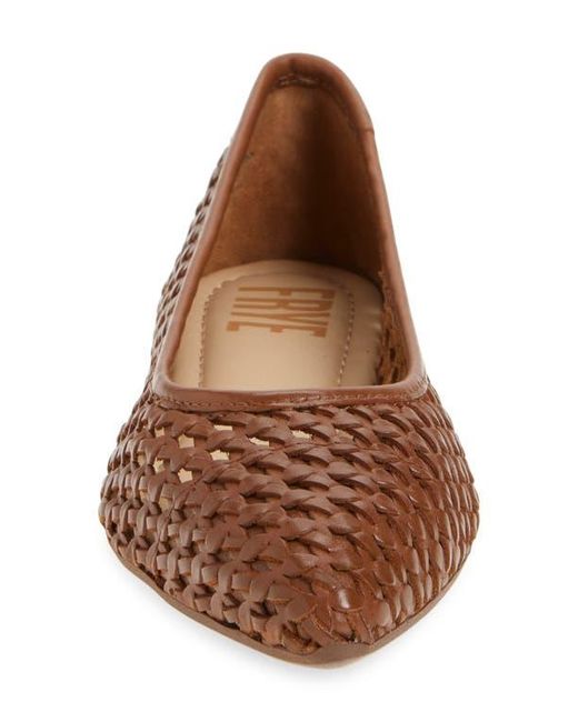 Frye Brown Heather Woven Pointed Toe Flat