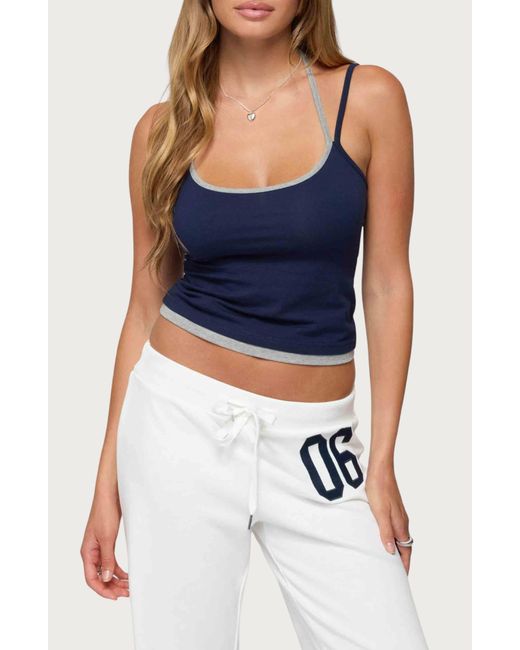 Edikted Blue Roya Layered Camisole