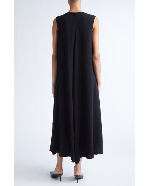 GIA STUDIOS Black Madeleine Sleeveless Chiffon Dress