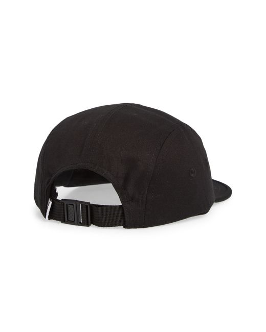 Obey Black 5 Panel Twill Cap for men