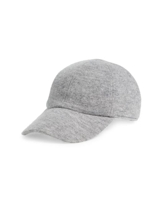 Robert Barakett Gray Wool & Cashmere Baseball Cap for men