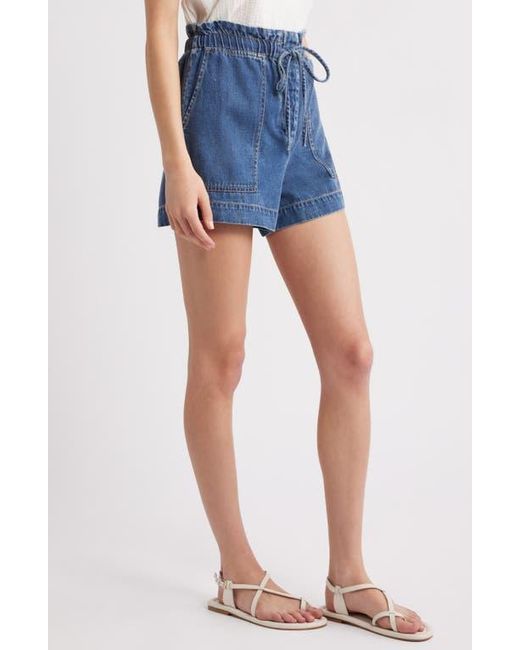 Rails Blue Foster Paperbag Denim Shorts