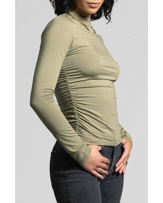 WEEKEND LOS ANGELES Green Rose Ruched Top